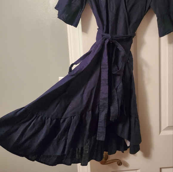 Full wrap linen dress - Picture 2 of 9